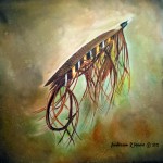 Gold Speal Spey Original Avail. $850, ltd edition prints avail., Your Custom Fly on Silk Avail.
