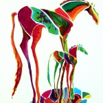 Mare N Colt Scribble On Silk
